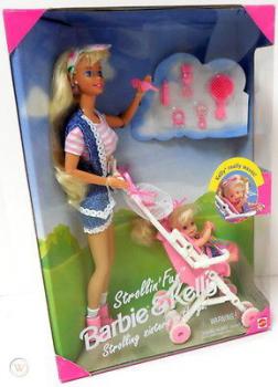Mattel - Barbie - Strollin' Fun Barbie & Kelly - Caucasian - Doll